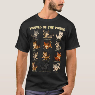 Wolven Dieren Van De Wereld Schattige Wolf Educati T-shirt