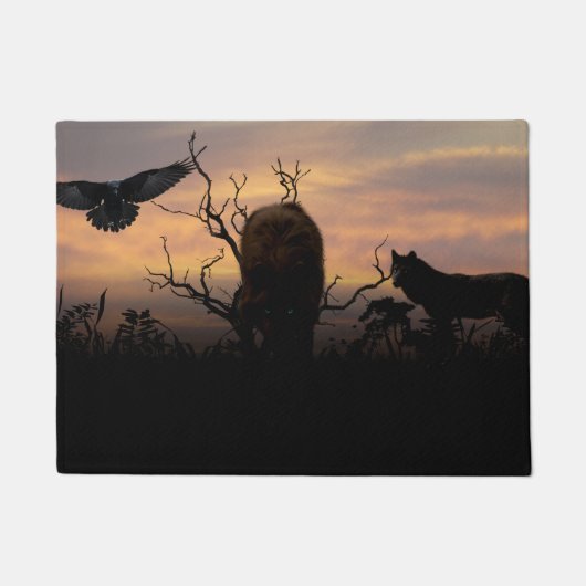 Wolven en raven deurmat (Voorkant)