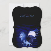 Wolven en Raven met volle maan Kaart (Achterkant)