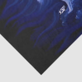 Wolven en Raven met volle maan Tissuepapier (Detail)