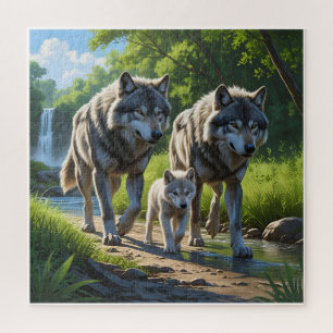 Wolven en Welpen - Dierenpuzzel Legpuzzel