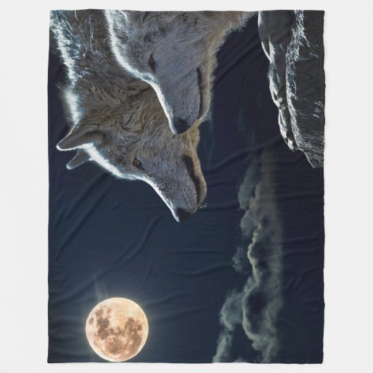 Wolven Fleece Deken (Voorkant)