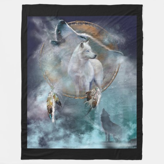 Wolven Fleece Deken (Voorkant)