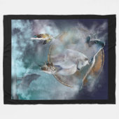 Wolven Fleece Deken (Voorkant (Horizontaal))