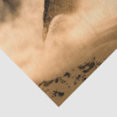 Wolven Howling bij de maan Tissuepapier (Detail)