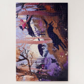 Wolven in het bos legpuzzel (Verticaal)