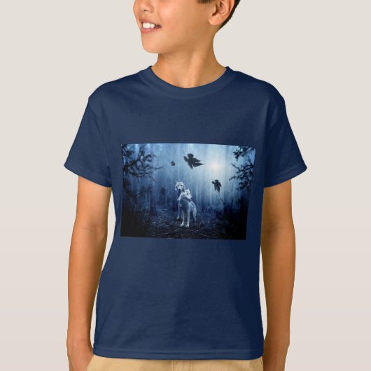 wolven in het bos T-shirt (Voorkant)