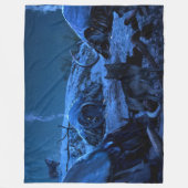 WOLVEN IN KAMP FLEECE DEKEN (Voorkant)