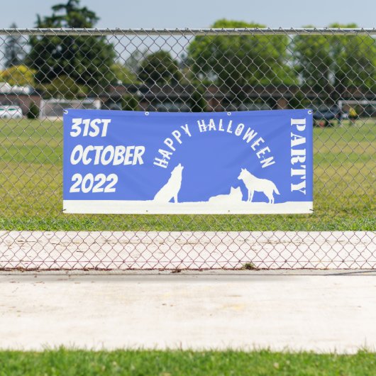 Wolven in sneeuw, Happy Halloween Banner (Insitu)