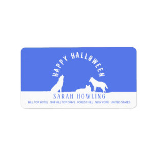 Wolven in sneeuw, Happy Halloween Etiket