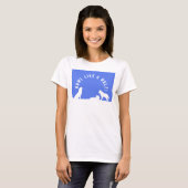 Wolven in sneeuw, Howl als een Wolf! T-shirt (Voorkant volledig)