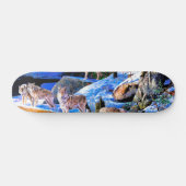 Wolven in sneeuwschilderij skateboard (Horizontaal)