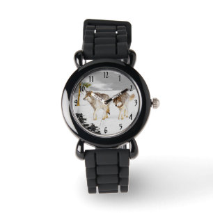 Wolven in sneeuwschilderijen - Oorspronkelijke Wil Horloge