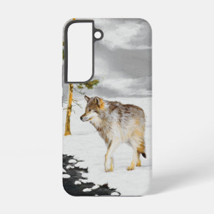 Wolven in sneeuwschilderijen - Oorspronkelijke Wil Samsung Galaxy Hoesje