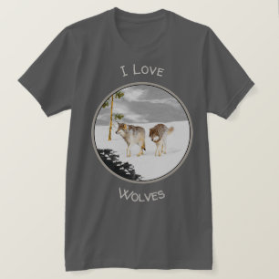 Wolven in sneeuwschilderijen - Oorspronkelijke Wil T-shirt