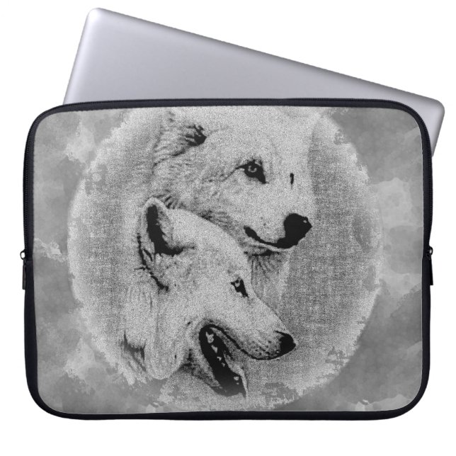 Wolven Laptop Sleeve (Voorkant)