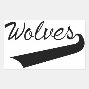 Wolven Rechthoekige Sticker