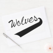 Wolven Rechthoekige Sticker (Envelop)