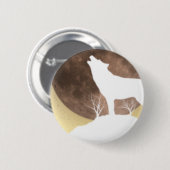 wolven ronde button 5,7 cm (Voorkant /achterkant)