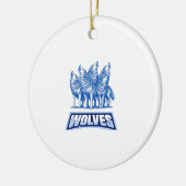 Wolven Sierkussen Keramisch Ornament (Links)