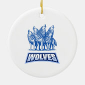 Wolven Sierkussen Keramisch Ornament (Achterkant)