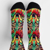 Wolven Sokken | Kleurrijke Wolvenkop Sokken (Top)