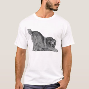 wolven spelen zwart-wit dieren t-shirt