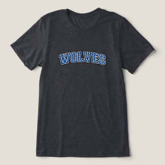 Wolven Stippenpatroon Tri-Blend Shirt