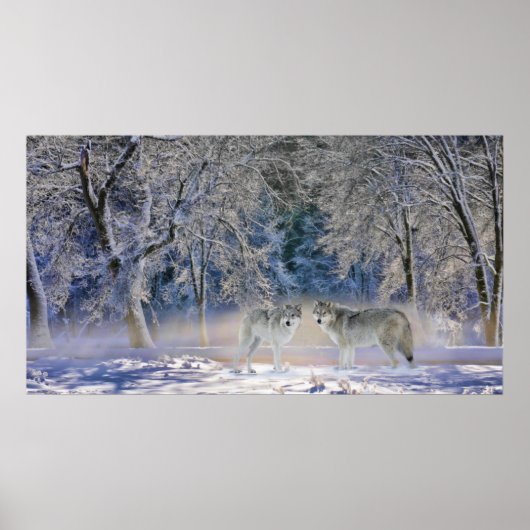 Wolven van geelsteen poster (Voorkant)