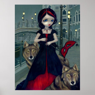 Wolven van Venetië-gothische wolf Poster