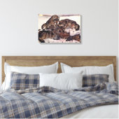 Wolven van Winifred Austen, wilde dieren Canvas Afdruk (Insitu (Slaapkamer))
