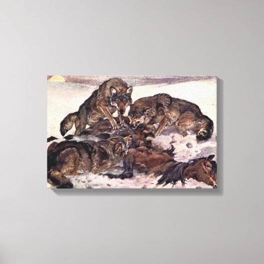 Wolven van Winifred Austen, wilde dieren Canvas Afdruk (Voorkant)