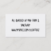 wolven visitekaartje (Achterkant)