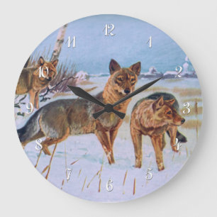 Wolven Wall Clock Grote Klok