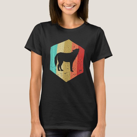  Wolven Wolf Retro Wolves Wolf Silhouette A T-shirt (Voorkant)