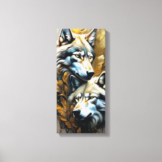 Wolvenfamilie Canvas Afdruk (Voorkant)