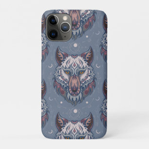 wolvenhoofden met boho-decoratie iPhone 11 pro hoesje