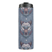 wolvenhoofden met boho-decoratie thermosbeker (Voorkant)
