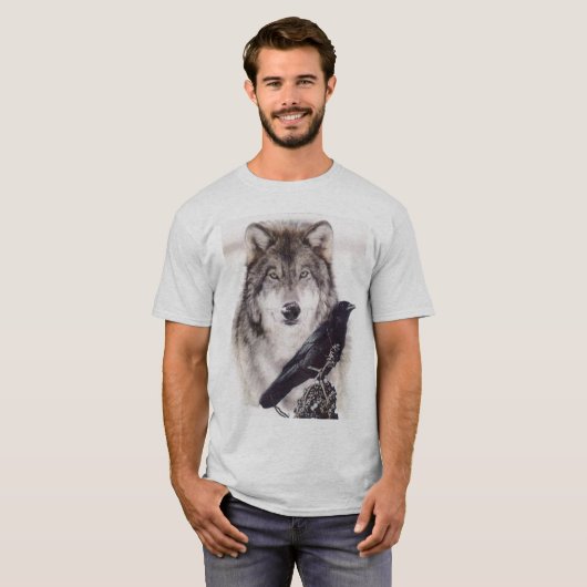 wolvenkraai t-shirt (Voorkant volledig)