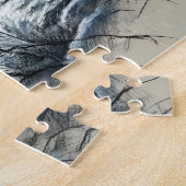 Wolvenkudde rent in het maanlicht legpuzzel (Zijkant)
