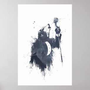 Wolvenlied (blauw) poster