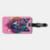 wolvenportret bagagelabel (Achterkant horizontaal)