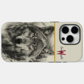 Wolvenportret in een rustig bos Case-Mate iPhone case (Achterkant (horizontaal))