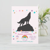 Wolvensilhouet — Kies achtergrondkleur Kaart (Staand voorkant)