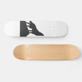 Wolvensilhouet — Kies achtergrondkleur Skateboard (Horizontaal)