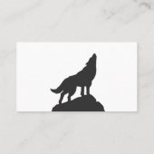 Wolvensilhouet — Kies achtergrondkleur Visitekaartje (Achterkant)