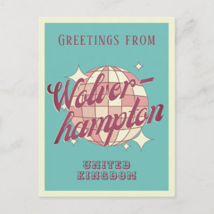Wolverhampton Royaume-Uni vacances retro Carte pos