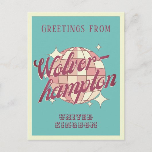 Wolverhampton Royaume-Uni vacances retro Carte pos (Devant)
