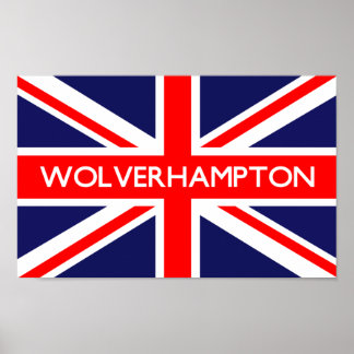 Wolverhampton UK Flag Poster