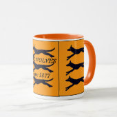 WOLVERHAMPTON WANDERERS, "De Wolven sinds 1877". Mok (Voorkant rechts)